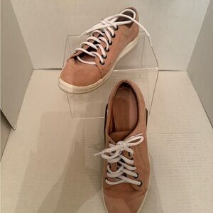 Womens Calvin Klein Jeans Pink Suede Tennis Shoes size 8
